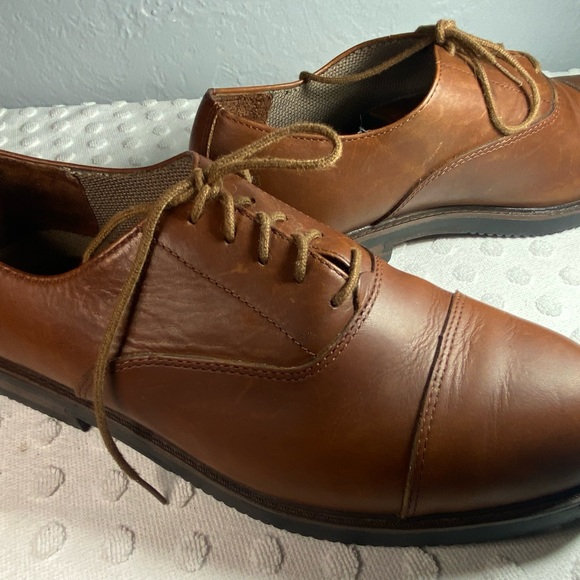 Bass Mens Brown  Leather Lace Up Oxford Dress Shoes - Picture 14 of 15